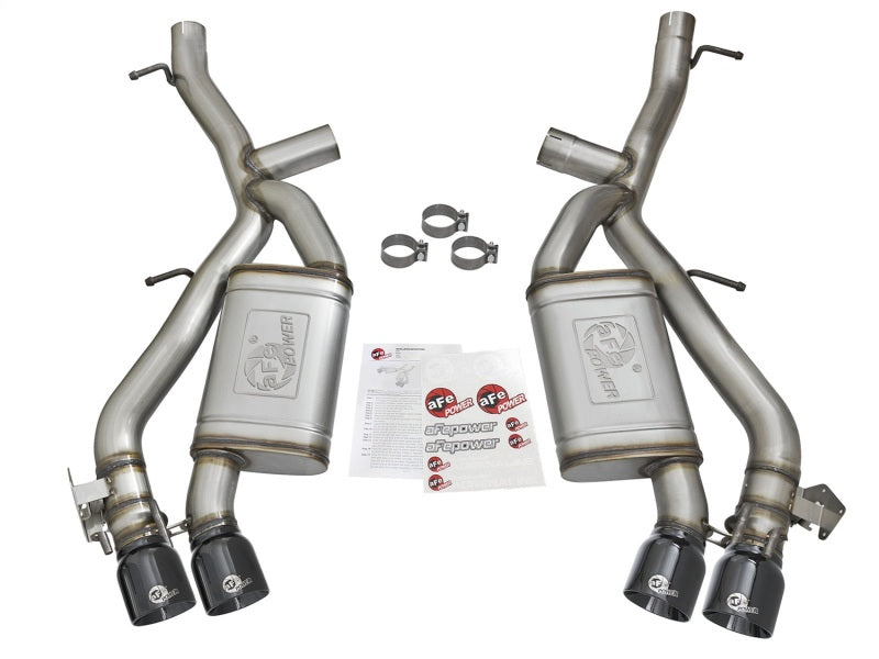 aFe MACHForce XP 3in 304 SS Axle-Back Exhaust Dual Exhaust (NPP) w/ Black Tips 16-17 Camaro SS V8 - DTX Performance