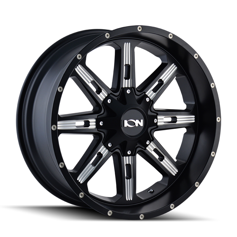 ION Type 184 17x9 / 6x135 BP / -12mm Offset / 106mm Hub Satin Black/Milled Spokes Wheel - DTX Performance