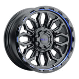 Weld Off-Road W170 20X9 Flare 6X135 6X139.7 ET00 BS5.00 Gloss Black MIL Blu 106.1