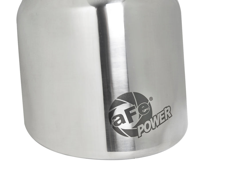 aFe MACH Force-Xp 304 SS Clamp-On Exhaust Tip 2.5in. Inlet / 4in. Outlet / 6in. L - Polished - DTX Performance