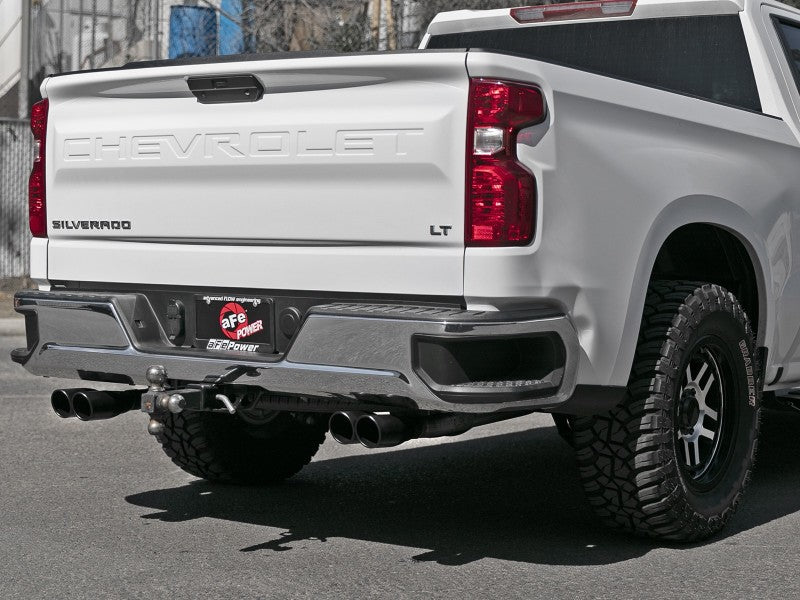 aFe Gemini XV 3in 304 SS Cat-Back Exhaust w/ Cutout 19-21 GM Silverado/Sierra 1500 V8- w/ Black Tips - DTX Performance