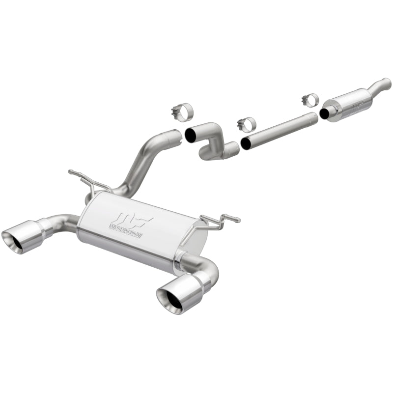 MagnaFlow 2018 Jeep Wrangler L4-2.0L 3in 409SS Cat-Back Exhaust System w/Dual Split Rear Exit - DTX Performance