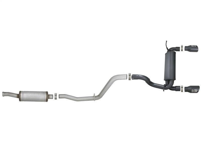 aFe Rebel Series 2.5in 409 SS Cat-Back Exhaust System w/ Black Tips Jeep Wrangler (JL) 2018 V6 3.6L - DTX Performance