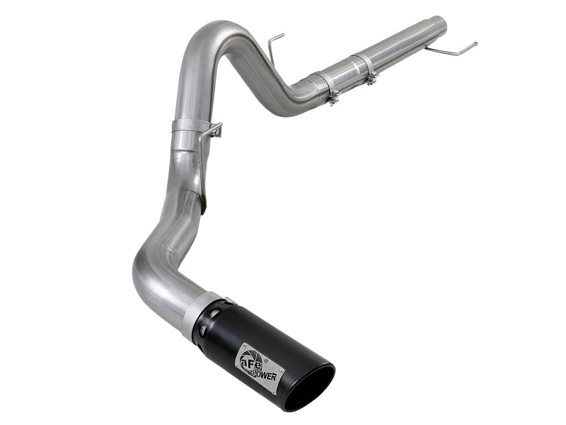 aFe Large Bore-HD 4in 409 SS DPF-Back Exh 18-19 Ford F-150 V6-3.0L (td) w/ Black Tip - DTX Performance