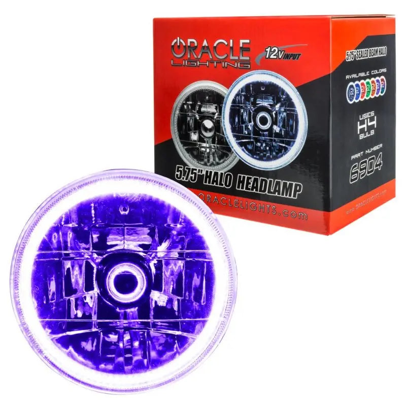 Oracle Pre-Installed Lights 5.75 IN. Sealed Beam - UV/Purple Halo - DTX Performance