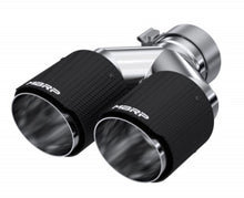 Load image into Gallery viewer, MBRP 3in ID / Dual 4in OD Out Staggered L 9.87in / R 9.37in Dual Wall Carbon Fiber Univ Exhaust Tip - DTX Performance