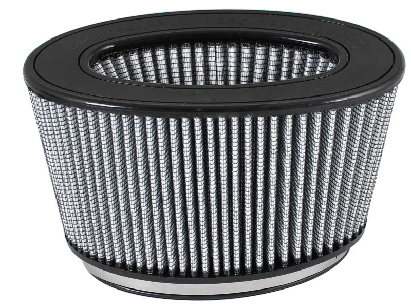 aFe Magnum FLOW Pro DRY S Air Filter 7x3in F 8-1/4x 4-1/4in B  9-1/4x5-1/4in T  5in H - DTX Performance