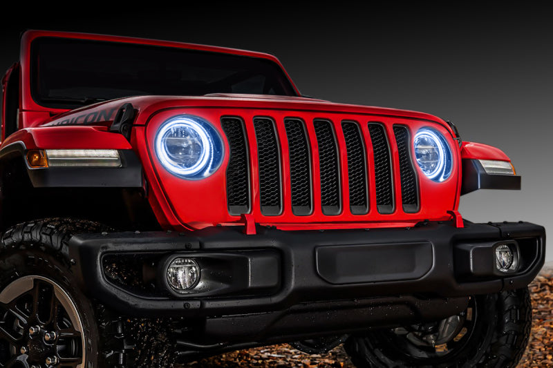 Oracle Jeep Wrangler JL/Gladiator JT LED Surface Mount Headlight Halo Kit - White - DTX Performance