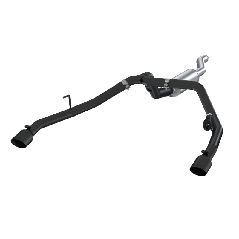 MBRP 2020 Jeep Gladiator 3.6L 2.5in Dual Rear Exit Cat Back Exhaust Black Coated - DTX Performance