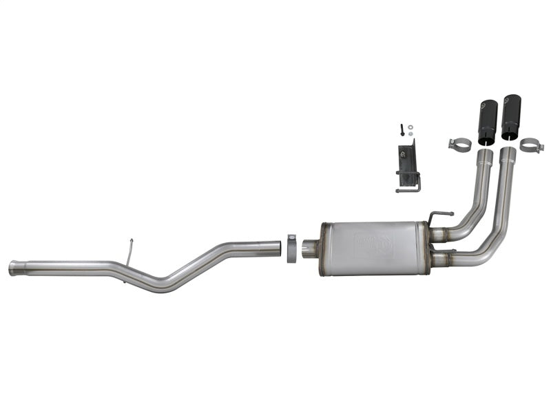 aFe Rebel Series 3in to 2.5in 409 SS Cat-Back Exhaust w/ Black Tips 09-18 GM Silverado/Sierra 5.4L - DTX Performance