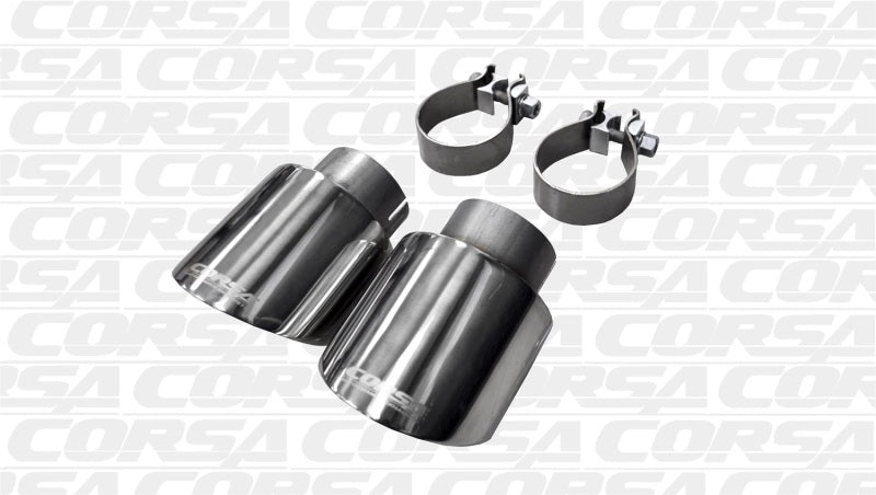 Corsa 10-14 Volkswagen R Mk6 Polished Two 4.0in Polished Pro-Series Tips - DTX Performance