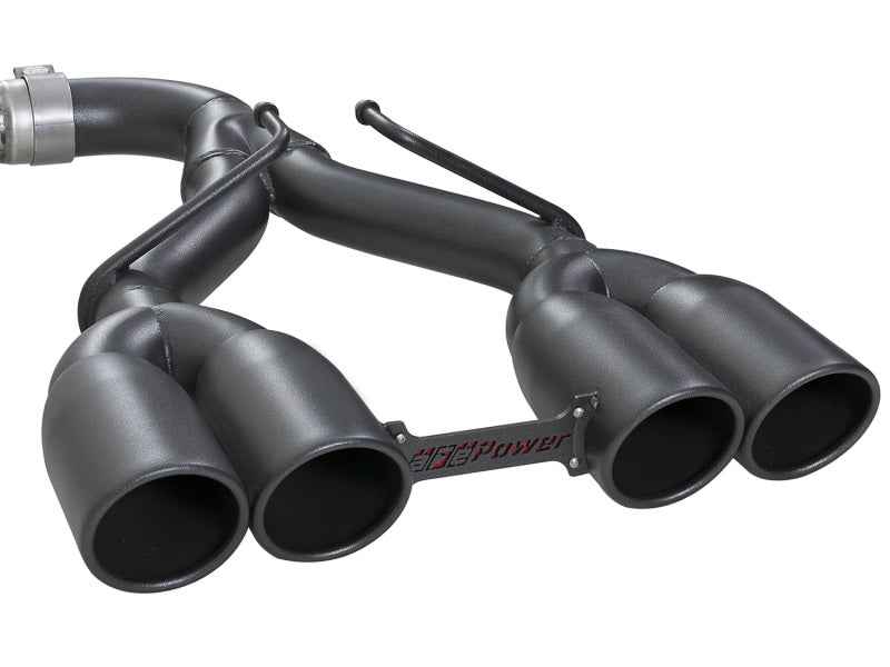 aFe Rebel Series 2.5in. 304 SS C/B Exhaust System 2018 Jeep Wrangler (JL) V6-3.6L - Black Tip - DTX Performance