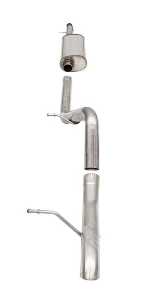 Corsa 07-18 Jeep Wrangler JKU 3.6L Sport 2.75in Cat-Back Exhaust w/ Single 4in Tips - DTX Performance