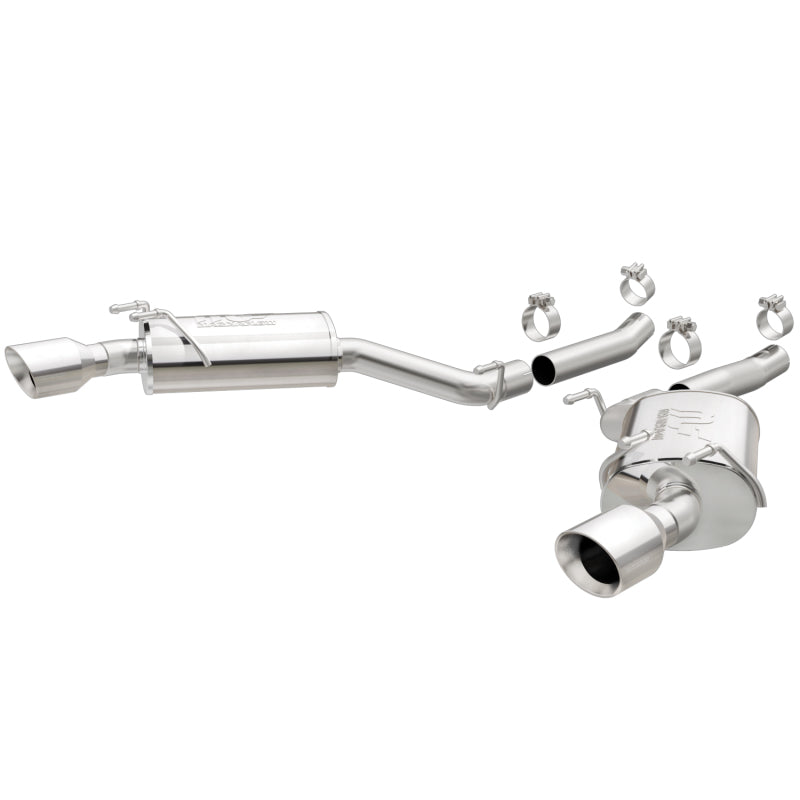 MagnaFlow Axle-Back Stainless Dual Split 4in Polished Tips 10-15 Chevrolet Camaro Convert. 3.6L V6 - DTX Performance