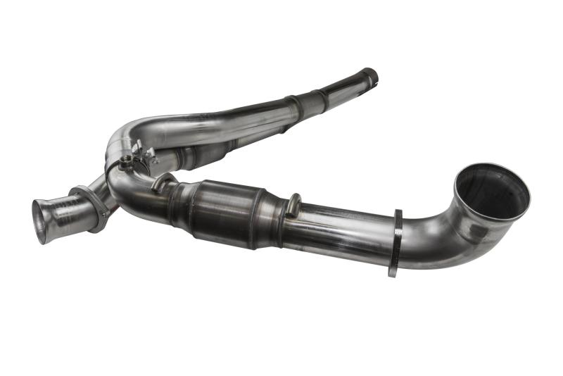 Kooks 10-14 Ford Raptor SVT 6.2L 4V ALL 3in SS OEM Exhaust GREEN Cat Y Pipe - DTX Performance