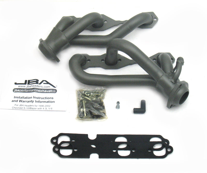 JBA 96-01 GM S Truck 4.3L V6 w/o A.I.R. Injection 1-1/2in Primary Ti Ctd Cat4Ward Header - DTX Performance