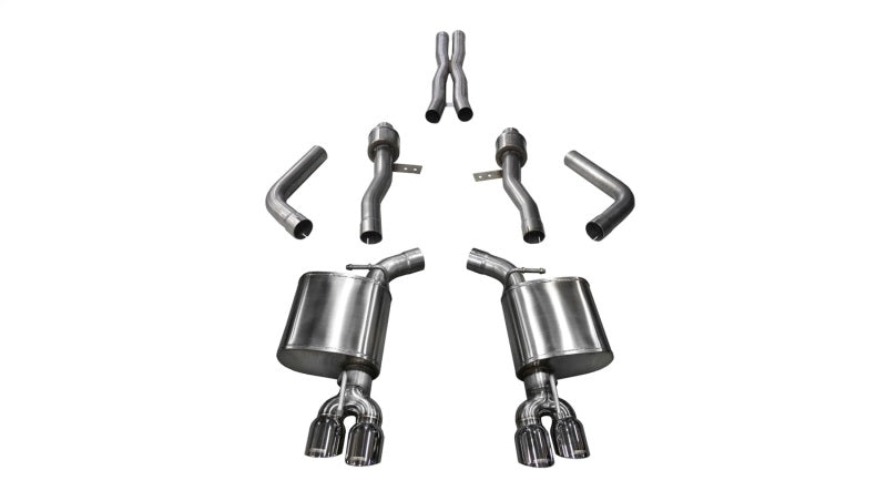 Corsa 17-18 Dodge Challenger 5.7L V8 Sport Cat-Back Dual Rear Exit w/3.5in Polished Tips - DTX Performance