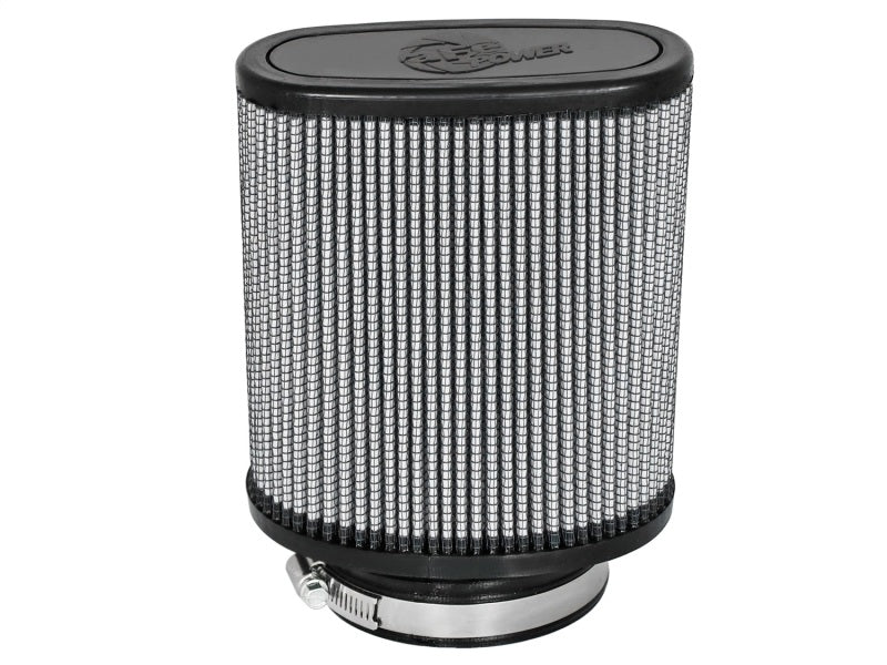 aFe Magnum FLOW Pro DRY S Universal Air Filter 3.5in Flange 5.75x5in Base 6x2.75in Top 6.5in Height - DTX Performance