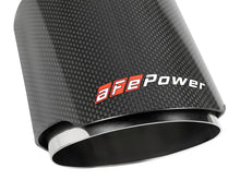 Load image into Gallery viewer, aFe MACH Force-Xp 304 SS Clamp-On Exhaust Tip 2.5in. Inlet / 4.5in. Outlet / 7in. L - Carbon Fiber - DTX Performance