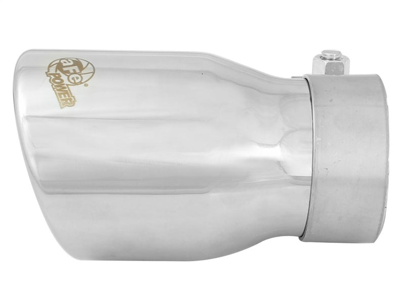 aFe MACH Force-Xp 2.5in Inlet x 3-1/2in Outlet x 6in Length 2.5in 304 Stainless Steel Exhaust Tip - DTX Performance