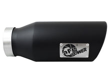 Load image into Gallery viewer, aFe Power MACH Force-Xp 4in In x 6in Out x 15in L Driver Side Clamp-On 4in 409 SS Exhaust Tip-Black - DTX Performance