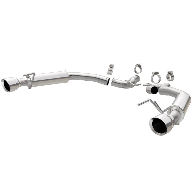 MagnaFlow Axle Back, SS, 2.5in, Competition, Dual Split Polish 4.5in Tip 2015 Ford Mustang Ecoboost - DTX Performance