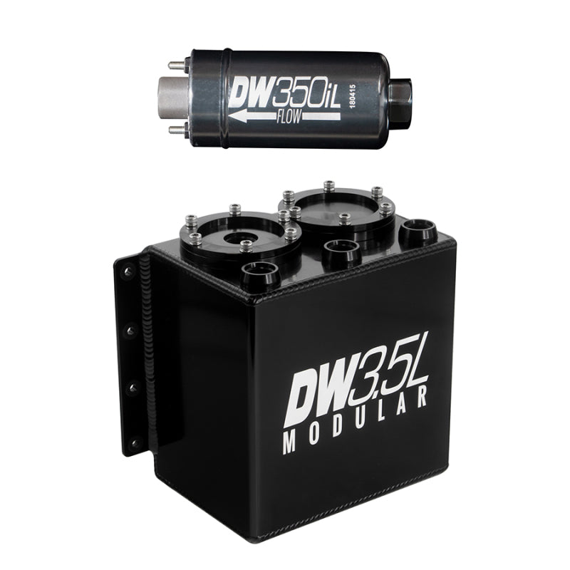 DeatschWerks 3.5L Modular Surge Tank (Incl. 1 DW350iL In-Line Fuel Pump) - DTX Performance