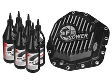 Load image into Gallery viewer, aFe Power Rear Diff Cover Black w/Machined Fins 17-19 Ford 6.7L (td) Dana M300-14 (Dually) w/ Oil - DTX Performance