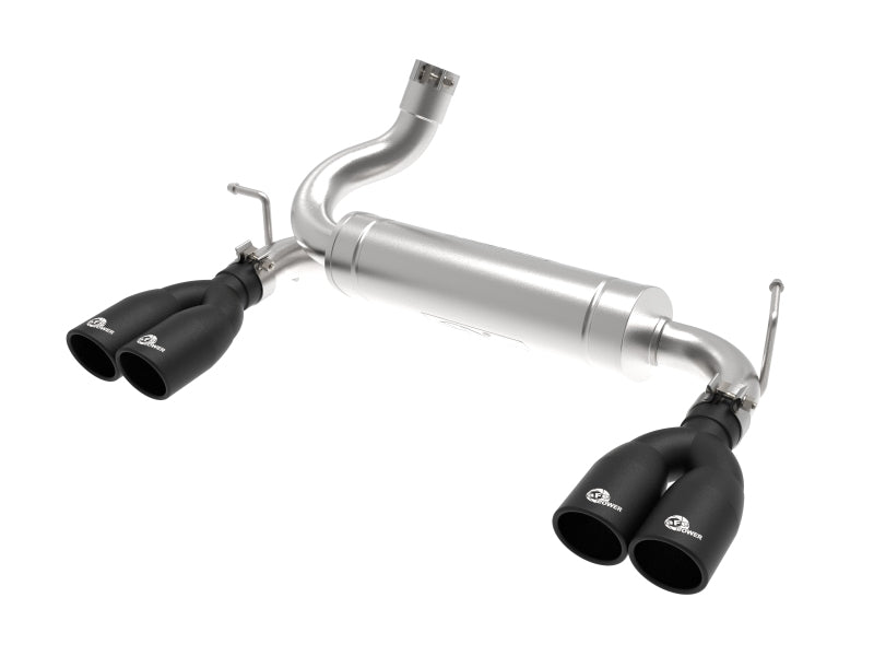 aFe Vulcan Series 2.5in 304 SS Axle-Back Exhaust Black 07-18 Jeep Wrangler (JK) V6-3.6/3.8L - DTX Performance