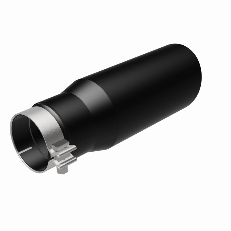 MagnaFlow Tip Stainless Black Coated Single Wall Round Single Outlet 5in Dia 3.5in Inlet 14.5in L - DTX Performance