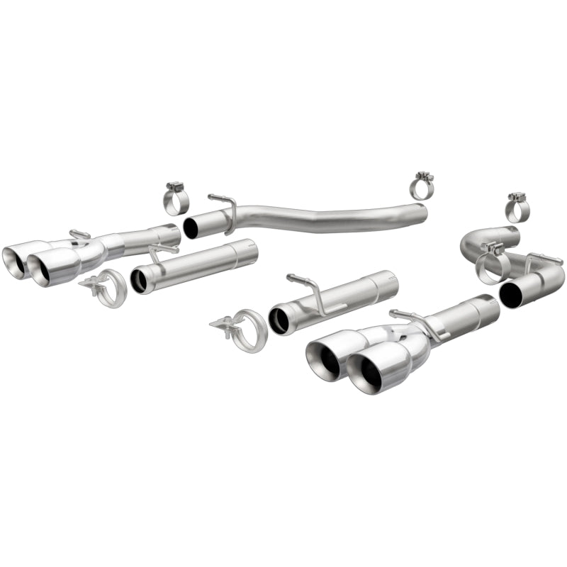 MagnaFlow Axle-Back, SS, 2.5in, Quad Split Rear 3.5in Tip 2015 Dodge Challenger R/T 5.7L - DTX Performance