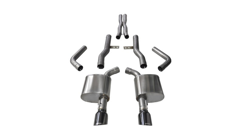 Corsa 15-16 Dodge Charger SRT/Scat Pack/R/T 6.4L Black Xtreme Cat-Back Exhaust - DTX Performance