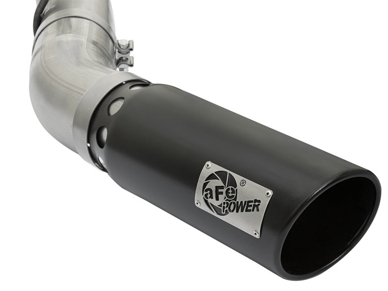 aFe LARGE BORE HD 4in 409-SS DPF-Back Exhaust w/Black Tip 2017 GM Duramax V8-6.6L (td) L5P - DTX Performance