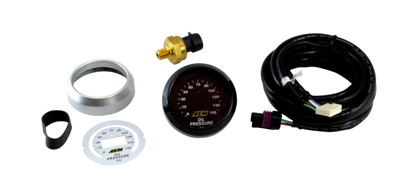 AEM 52mm Oil Pressure 150psi Digital Gauge - DTX Performance