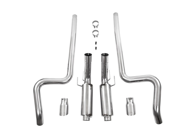 MBRP 11-14 Ford Mustang GT 5.0L Dual Split Rear Race Version T409 3in Cat Back Exhaust System - DTX Performance