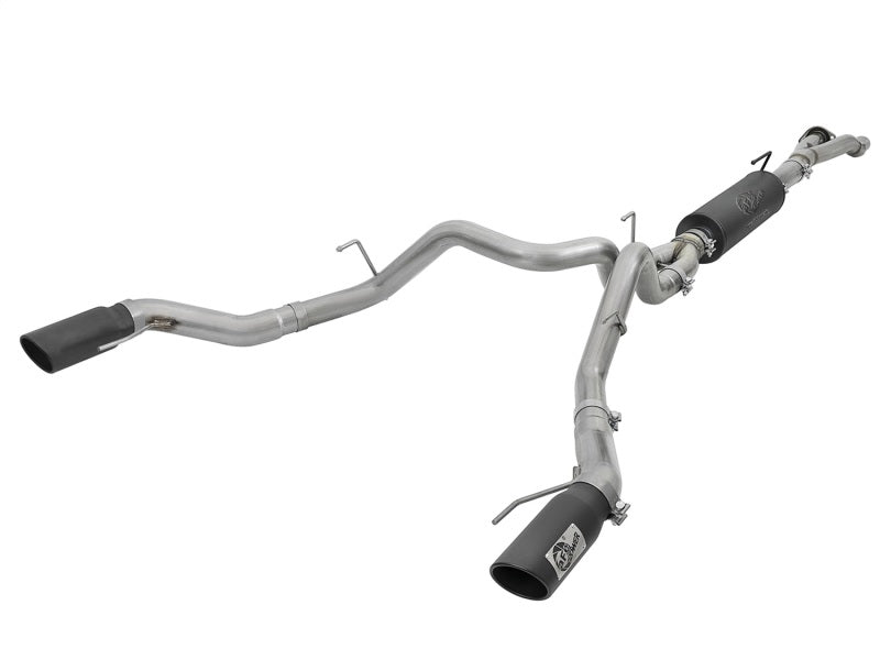 aFe MACH Force-Xp 3in to 3-1/2in 304 SS Cat-Back Exhaust w/Black Tip 17-18 Ford F-150 Raptor V6 3.5L - DTX Performance