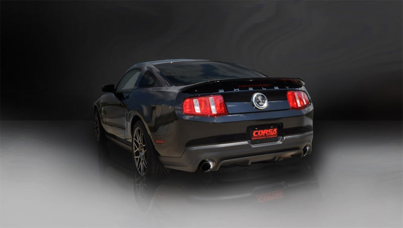 Corsa 11-12 Ford Mustang Shelby GT500 5.4L V8 Black Sport Axle-Back Exhaust - DTX Performance