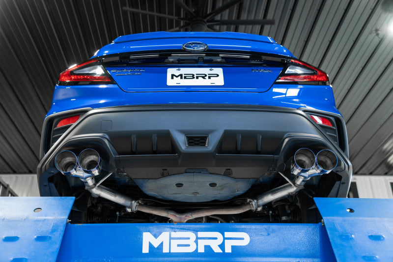 MBRP 2022 Subaru WRX 2.5in Dual Split Rear Exit w/ Quad BE Tips - T304 - DTX Performance