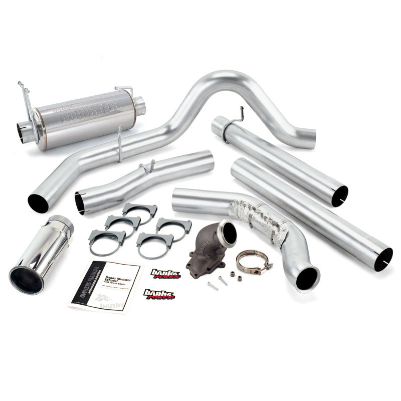 Banks Power 00-03 Ford 7.3L / Excursion Monster Exh w/ Power Elbow - SS Single Exh w/ Chrome Tip - DTX Performance