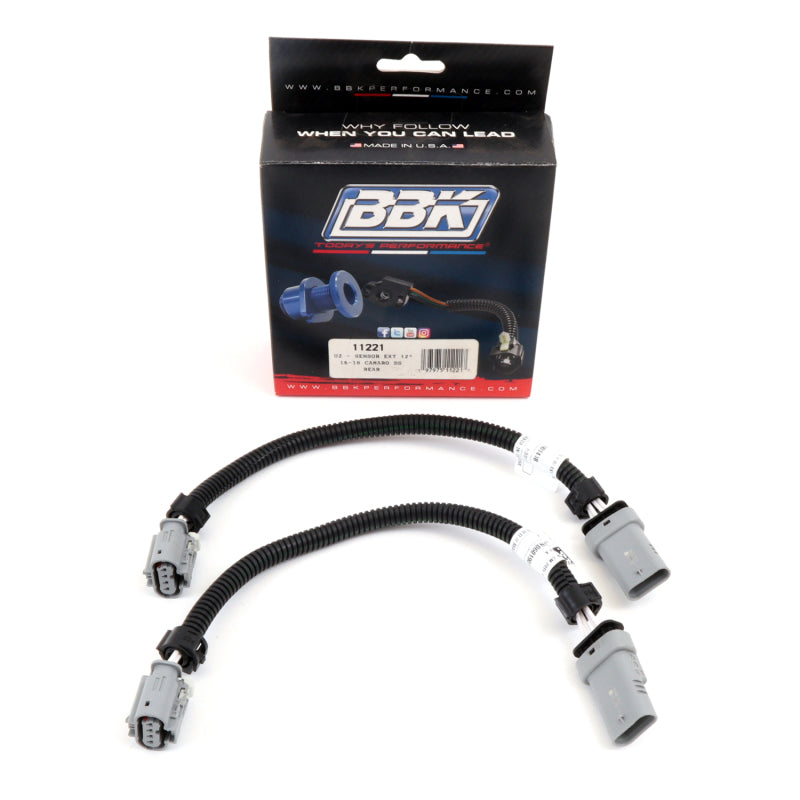 BBK 16-20 GM Camaro 6.2L SS Manual Trans O2 Sensor Wire Harness Extensions (Rear) - DTX Performance