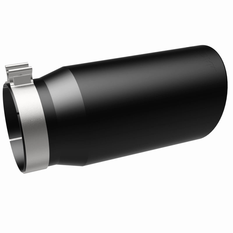 MagnaFlow Tip Stainless Black Coated Single Wall Round Single Outlet 6in Dia 5in Inlet 13in L - DTX Performance