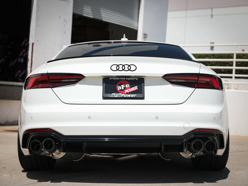 aFe 18-20 Audi RS5 Coupe MACH Force-Xp 3in to 2.5in 304 SS Axle-Back Exhaust System-Quad Carbon Tips - DTX Performance