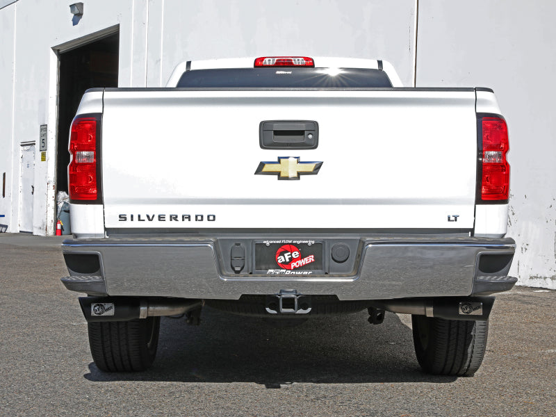 aFe Gemini XV 3in 304 SS Cat-Back Exhaust w/ Cutout 14-19 GM Trucks 4.3L/5.3L w/ Black Tips - DTX Performance