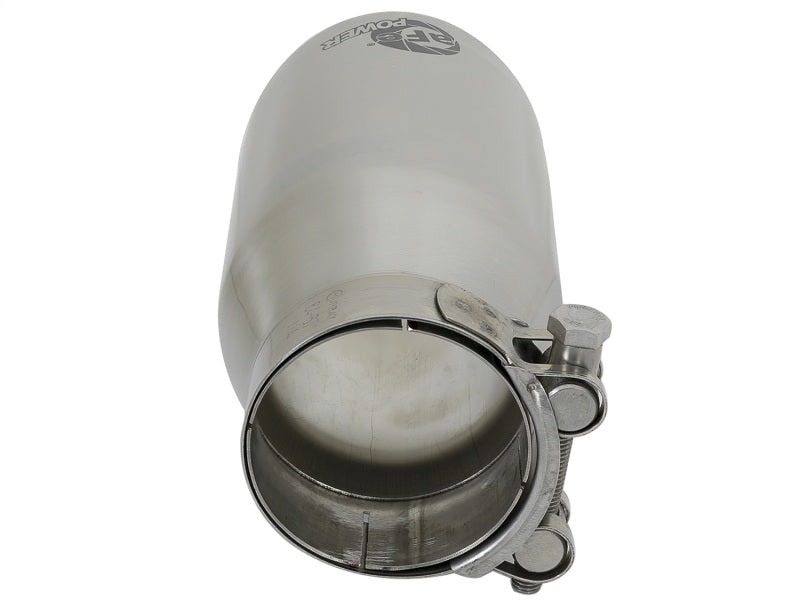 aFe MACH Force-Xp Universal 304 SS Single-Wall Clamp-On Exhaust Tip - Polished - DTX Performance