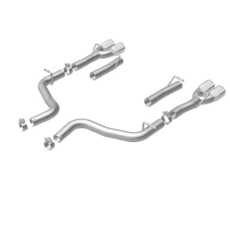 MagnaFlow Axle-Back, SS, 2.5in, Quad Split Rear 3.5in Tip 2015 Dodge Challenger 3.6L V6 - DTX Performance