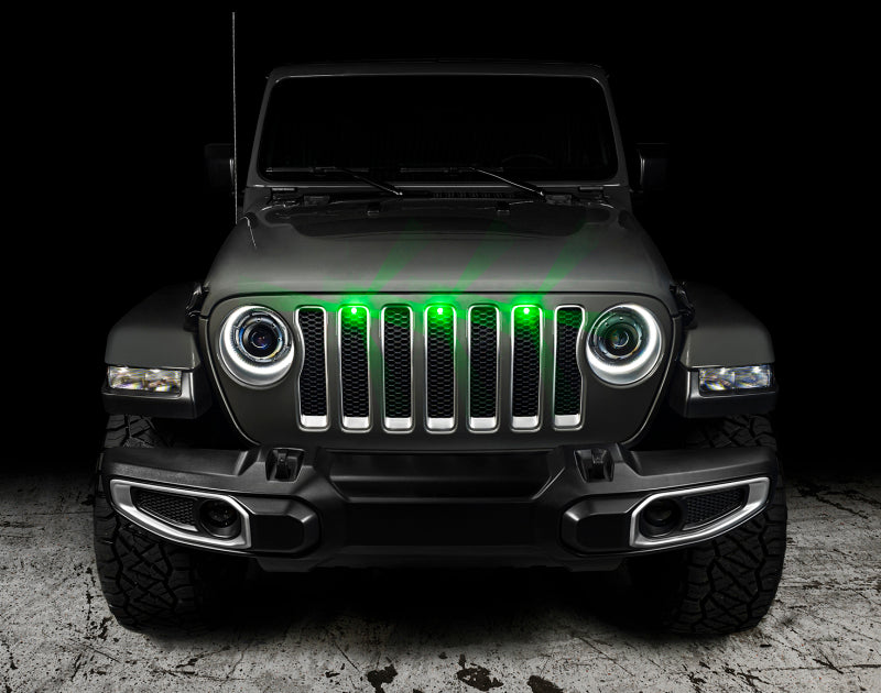 Oracle Pre-Runner Style LED Grille Kit for Jeep Wrangler JL - Green - DTX Performance