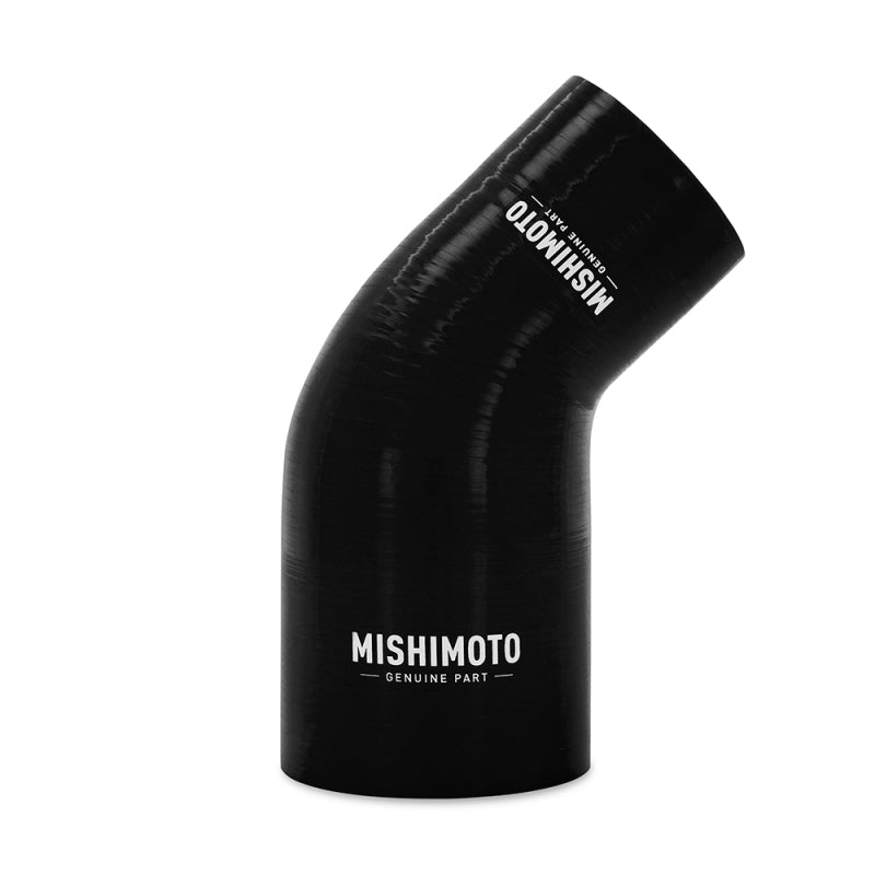 Mishimoto 2.5in to 3in 45 Degree Silicone Coupler - Black - DTX Performance