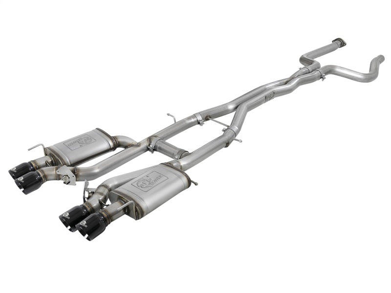 aFe MACHForce XP 3in 304SS Cat Back Exhaust s/ Black Tips 16-17 Cadillac ATS-V V6-3.6L (tt) - DTX Performance