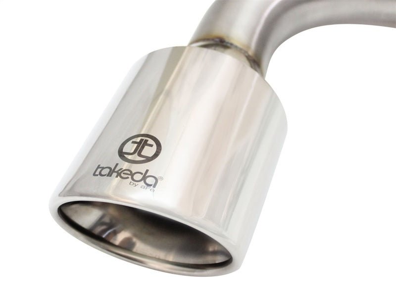 aFe 11-16 Scion TC L4-2.5L 304SS 2-1/4in to 2-1/2in Axle-Back Takeda Exhaust w/ Polished Tip - DTX Performance