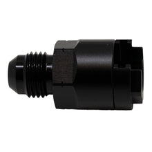 Load image into Gallery viewer, DeatschWerks 6AN Male Flare to 3/8in Female EFI Quick Connect Adapter - Anodized Matte Black - DTX Performance